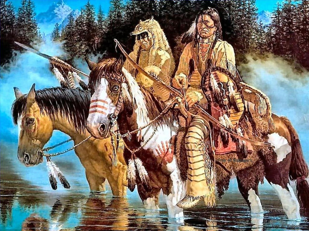 Indians Native American Indians Oil Paintings